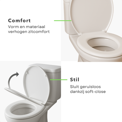 Cheqo® Wc Bril - Softclose - Veilig voor Kinderen - Duroplast - Snelle Montage