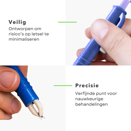 Cheqo® Tekenset - Tekenpincet - Tekenverwijderaar - Tick Twister - Tekentangset Met Alcoholdeppers - Compact Formaat - Voor Honden en Katten - Kunststof