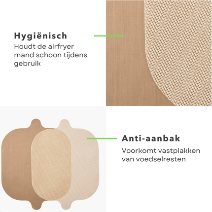 Cheqo® Airfryer Bakpapier - Bakpapier Airfryer - Airfryer Bakvellen - Bakvellen Airfryer - Airfryer Inlegvellen - Airfryer Inlegpapier - Airfryer Bakpapier Vierkant - Vierkant Bakpapier Airfryer