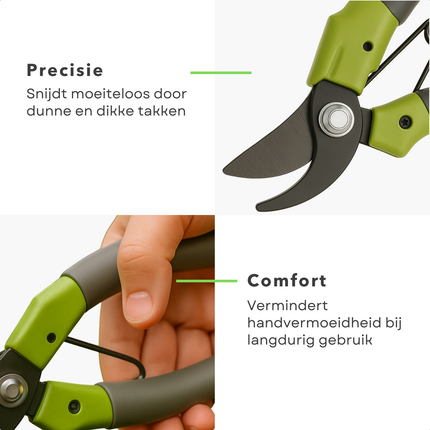 Cheqo® Snoeischaar - Tuinschaar - Takkenschaar - Snoeigereedschap - Voor Takken - Scherp en Duurzaam