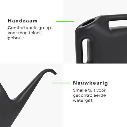 Cheqo® Zwarte Kunststof Gieter - 9 Liter - Planten Water Geven