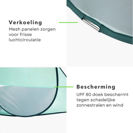 Cheqo® Strandtent - Pop Up Strandtent - Strandtent Pop Up - Pop Up Tent Strand - Strandtentje - Strand Shelter - Beach Shelter - Beach Tent - Strandtent Uv Bescherming - Strandtent Zonbescherming - Strandtent Windscherm