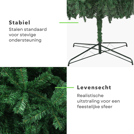 Cheqo® Kunstkerstboom PVC - Kunst Kerstboom - 400 cm - Levensecht PVC - Voor Binnengebruik - Eenvoudige Montage