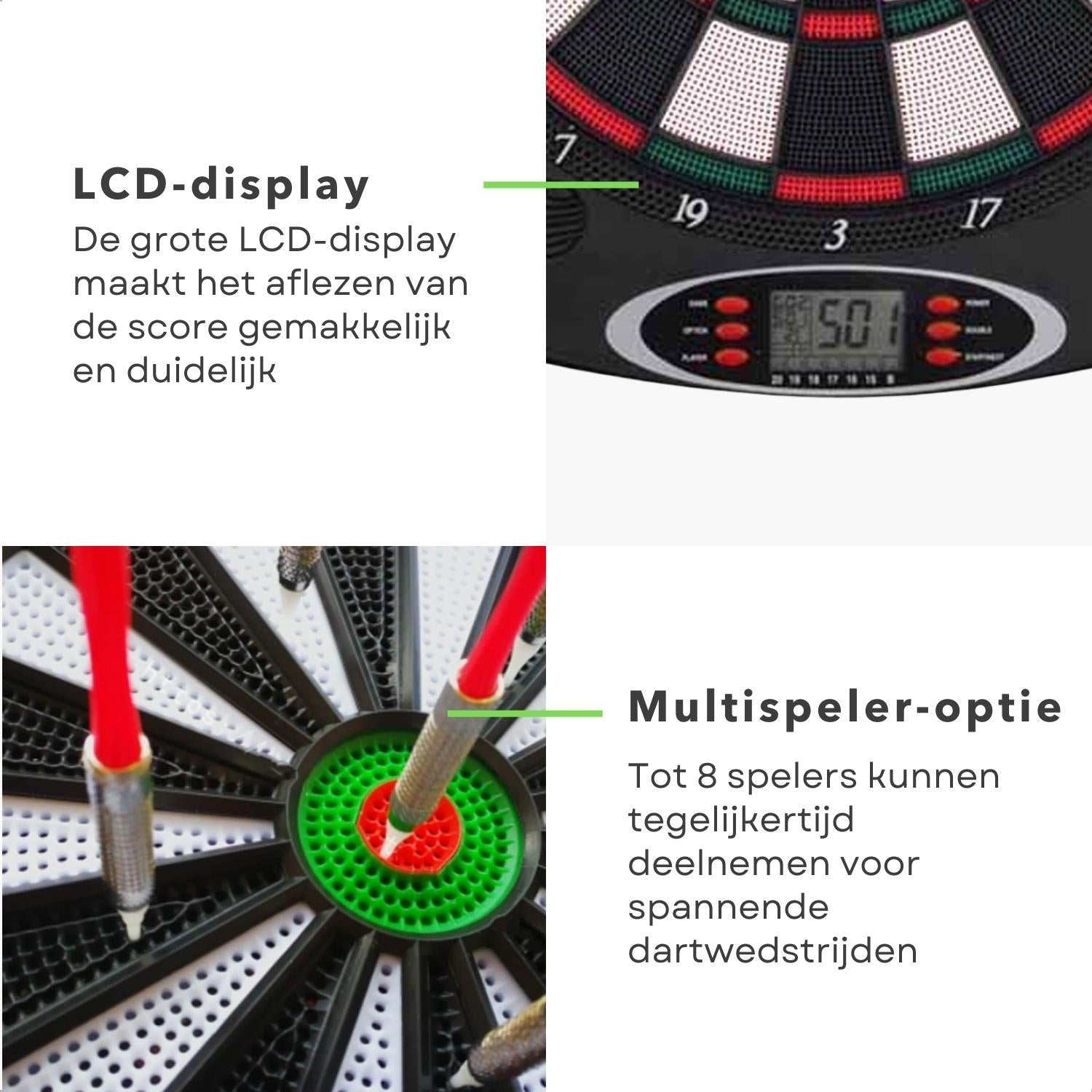Equinox Elektronisch Dartbord Polaris met Kabinet - Inclusief 6 Equinox Elektronisch Dartbord Polaris met Kabinet - Inclusief 6