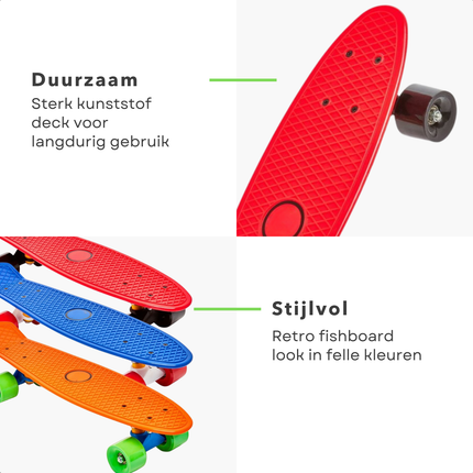 Cheqo® Penny Skateboard Kinderen -  Penny Board  - Stevig Plastic Deck