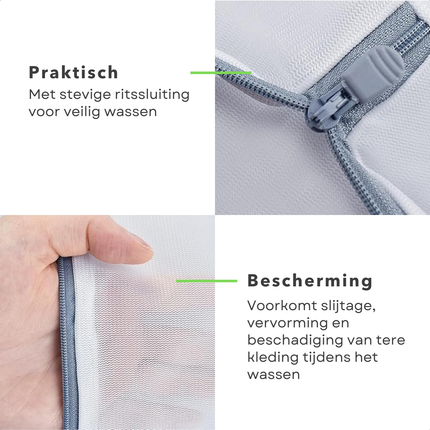 Cheqo® Waszakken - Waszak - Wasnet - Wasnetjes - Waszakken Set - Wasnetten Set - Waszakjes - Waszak Wasmachine - Wasnet Wasmachine - Waszak voor Wasgoed - Wasnet voor Wasgoed - Waszak met Rits