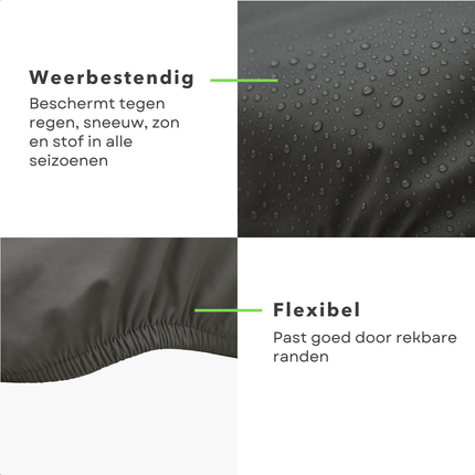 Cheqo® Autohoes XL - Beschermhoes Auto - Autobeschermhoes - Auto Hoes - Beschermhoes voor Auto - Waterdicht - Bescherming Grijs - Universeel