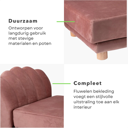 Cheqo® Fluwelen Hondenbank - Dierensofa - Hondenmand - Dierenmand - Huisdierenmand - Luxe Verhoogd Bed - Bank Voor Kleine Honden en Katten - Roze