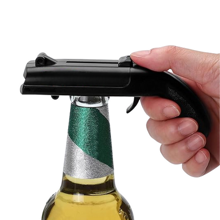 Cheqo® Bierdopjes Pistool - Bierdop Schieter - Bierflesopener - Fles Opener - Cap Gun - Bieropener - Vaderdag Cadeau - Met Schietfunctie