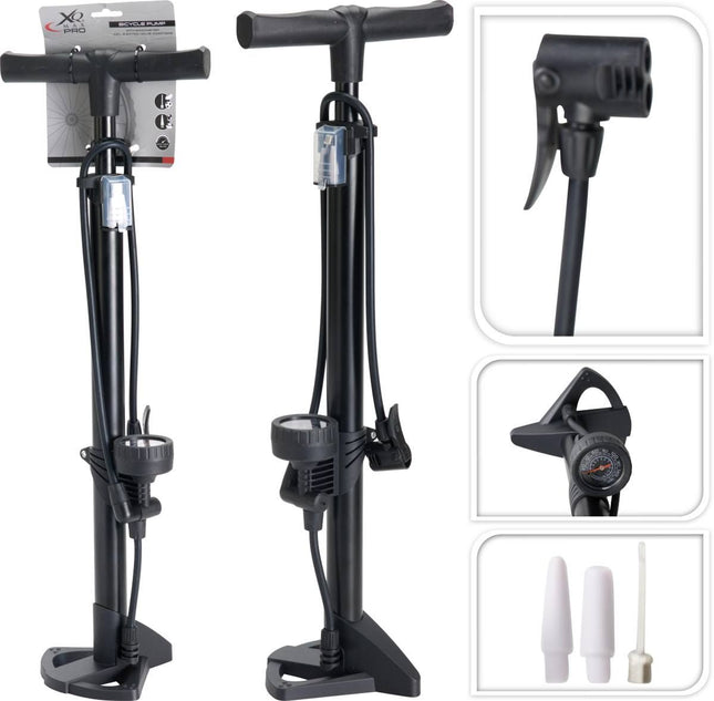 Xq Max Fietspomp Staand Met Manometer