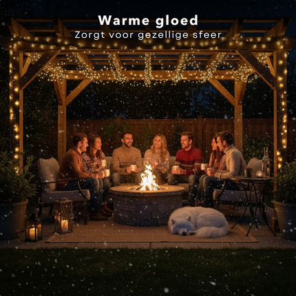 Cheqo® Kerstverlichting Binnen En Buiten - 540 LED Lampjes - Warme LED Verlichting - Energiezuinige Kerstverlichting - IP44 Kerstlampjes - 11,5 Meter Lichtslinger - Feestelijke Sfeer Verlichting - Duurzame Kerstboomverlichting