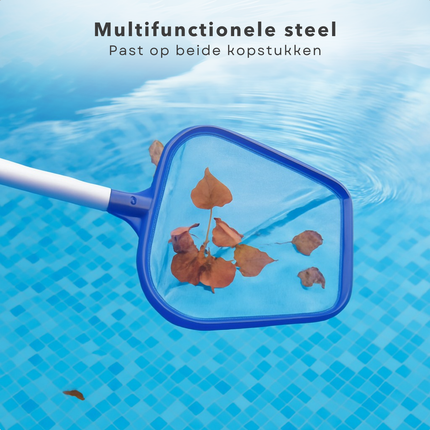 Cheqo® Zwembad Onderhoudsset - 7-Delig - Zwembad Onderhoud - Pakket met Zwembad Stofzuiger - Schepnet - Aluminium - Inclusief PH Teststrips