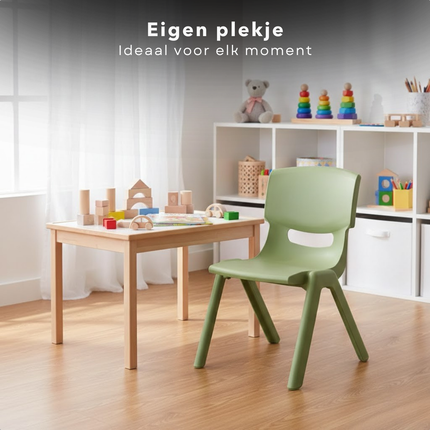 Cheqo® Kinderstoeltje - Kinderstoel - Peuterstoeltje - Peuterstoel - Kinderstoel Groen - Kinderstoel Kind - Stoel voor Kinderen - Kinderstoel 3 Jaar - Kinderstoel Tuin - Kinderstoel Buiten - Kinderstoel Binnen