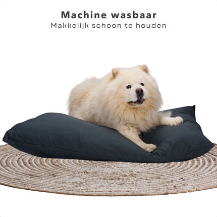 Cheqo® Hondenkussen - Huisdierbed - Hondenmand - Benchkussen - Hondenbed - Waterdicht - Voor Grote Honden - Donkergrijs