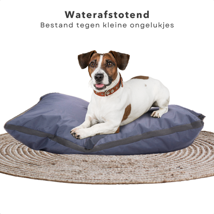 Cheqo® Hondenkussen - Huisdierbed - Hondenmand - Benchkussen - Hondenbed - Waterdicht - Voor Grote Honden - Grijs
