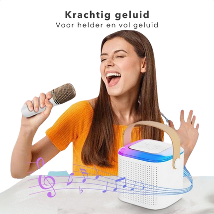 Cheqo® Karaoke Set Mini - Karaoke Microfoon - Draagbare Bluetooth Speaker - 5W Geluid - Compact Design - Party Box - Inclusief Microfoon