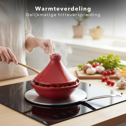 Cheqo® Inductie Adapterplaat - Inductie Adapter Plaat - Inductie Adapter - Inductieplaatje - Adapterplaat Inductie - Inductie Converter - Warmteverspreiderplaat - Warmtegeleiderplaat - Sudderplaat - Sudderplaatje - Pannen Aanpassen Aan Inductie