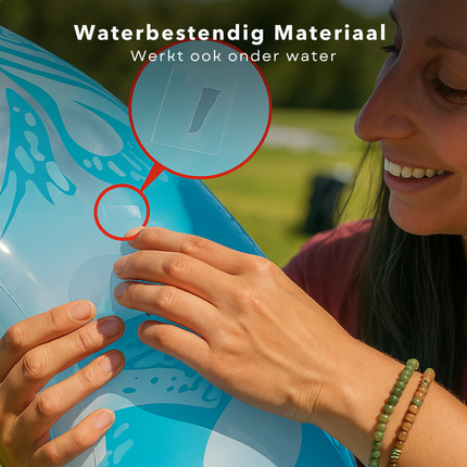 Cheqo® Onderwater Zwembad Reparatieset - Reparatieset voor Zwembaden - Transparante Zelfklevende Folie - Voor Opblaasbaar Zwembad - Reparatieset voor Opblaasbare Artikelen