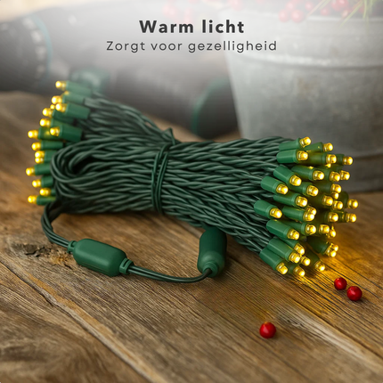 Cheqo® Kerstverlichting - Kerstlampjes - Kerstboomverlichting Buiten en Binnen - 240 LED Lampjes - Warm Wit Licht - LED Lichtsnoer - Geschikt voor Binnen en Buiten - 18 Meter Lichtsnoer - IP44 Beschermklasse