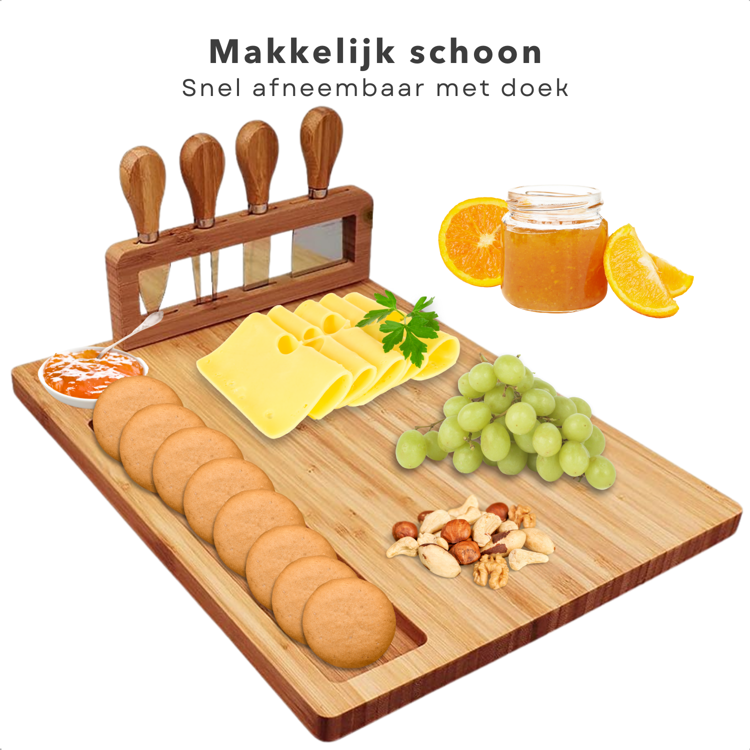 Decopatent® Kaasplank Van Bamboe Hout Met 2 Lades & 4x Kaas Messen Serveerplank Hout Kaasplankje Bamboe Hout Serveerplank Decopatent® Kaasplank Van Bamboe Hout Met 2 Lades & 4x Kaas Messen Serveerplank Hout Kaasplankje Bamboe Hout Serveerplank