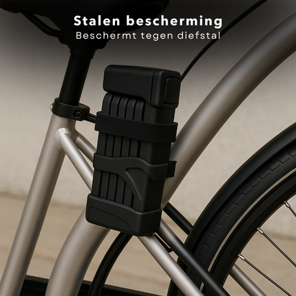 Cheqo® Opvouwbaar Fietsslot - Vouwslot - Sterk en Veilig - Fiets Slot - Scooter Slot - Fatbike Slot - Compact Design - Duurzaam Materiaal