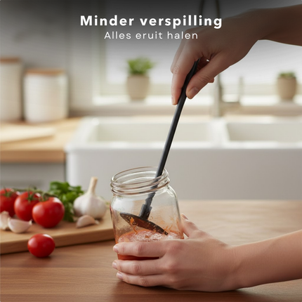 Cheqo® Flessenlikker - Flessenschraper - Pottenlikker - Pannenlikker - Flessentrekker - Flessen Schraper - Potten Schraper - Flessenschraper voor Flessen - Flessenschraper voor Potten