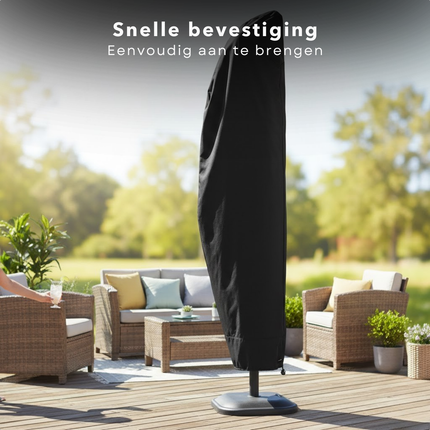 Cheqo® Parasolhoes Hangparasol - Parasolhoes Zweefparasol - Hoes voor Hangparasol - Hoes voor Zweefparasol - Beschermhoes Hangparasol - Beschermhoes Zweefparasol - Parasol Beschermhoes - Hoes Hangparasol