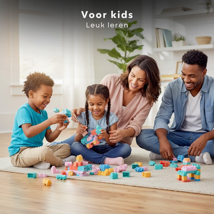 Cheqo® Grote Bouwblokken - Zachte Bouwblokken - Soft Blocks - Bouwblokken XXL - Bouwblokken Set - Bouwblokken 100 Stuks