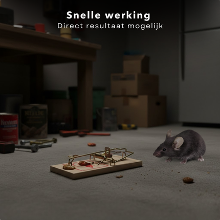 Cheqo® Muizenval - Muizenvallen - Muizenklem - Muizenklemmen - Muizenval Binnen - Muizenval Buiten - Muizenvallen Binnen - Muizenvallen Buiten - Muizen Bestrijden - Mouse Trap - Muizenval Set - Muizenvallen Set