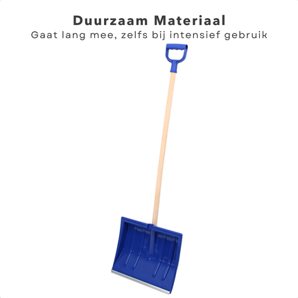 Cheqo® Sneeuwschuiver - Sneeuwruimer - Sneeuwschep - Blauw Kunststof met Aluminium - Stabiele Greep