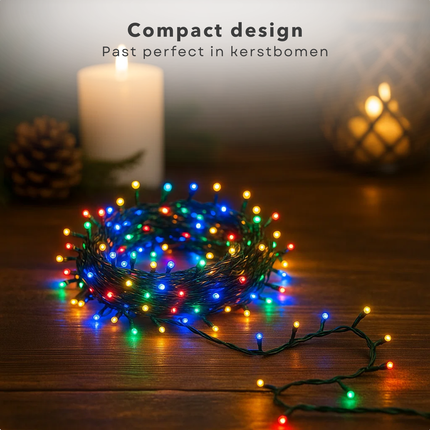 Cheqo® Microcluster Kerstverlichting - Kerstlampjes - Kerstboomverlichting - 560 LED Lampjes - Soft Multi Colour - Veelkleurige Verlichting - 8 Lichtfuncties - Geheugenfunctie - Timer 8 Uur - 11 Meter Lengte - Geschikt voor 180 CM Kerstboom