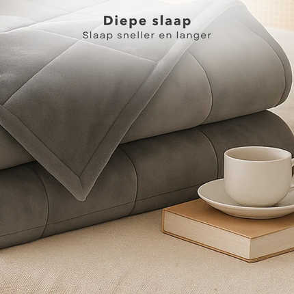 Cheqo® Verzwaringsdeken 6KG - Weighted Blanket 6KG - Verzwaarde Deken - 150X200CM - Katoen Polyester - Glasparels Vulling - Diepe Ontspanning - Comfort - Diepe Druk Stimulatie - Slaap Verbetering - Eenpersoons Deken