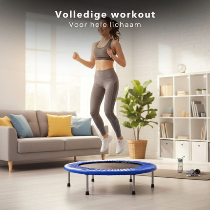Cheqo® Fitness Trampoline - Mini Trampoline - Opvouwbare Trampoline - Opvouwbare Fitness Trampoline - Rebounder - Fitness Rebounder - Mini Trampoline Volwassenen - Fitness Trampoline Volwassenen - Mini Fitness Trampoline - Inklapbare Trampoline