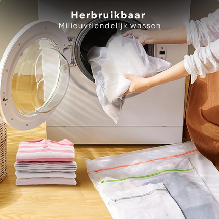 Cheqo® Waszakken - Waszak - Wasnet - Wasnetjes - Waszakken Set - Wasnetten Set - Waszakjes - Waszak Wasmachine - Wasnet Wasmachine - Waszak voor Wasgoed - Wasnet voor Wasgoed - Waszak met Rits