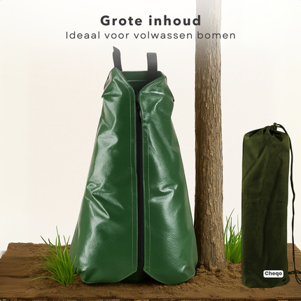 Cheqo® Waterzak Boom Irrigatie - 75 Liter - Kunststof - Irrigatiesysteem voor Bomen - Met Ritssluiting