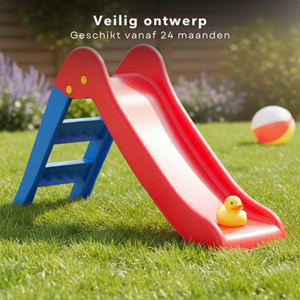 Cheqo® Kinderglijbaan - Glijbaan Kinderen - Glijbaan Peuter - Glijbaan Binnen - Glijbaan Buiten - Glijbaan Met Trap - Vrijstaande Glijbaan