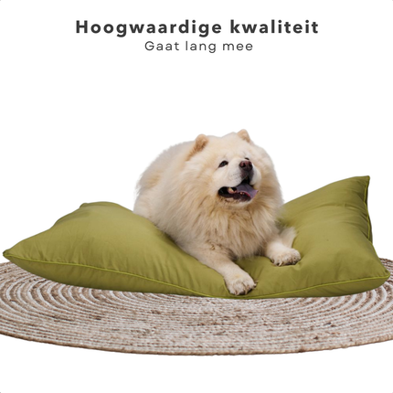 Cheqo® Hondenkussen - Huisdierbed - Hondenmand - Benchkussen - Hondenbed - Waterdicht - Voor Grote Honden - Groen