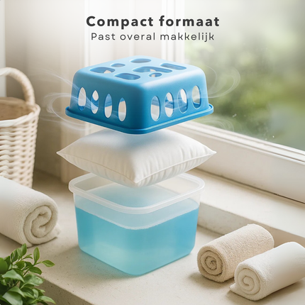 Cheqo® Navulbare Vochtopnemers - Vochtvanger Navulling - Vochtontrekker Navulzak - Vochtopnemer Navulling - Beschermt Tegen Schimmel - Bestrijding Van Geurtjes - Set Van 4 Stuks - Kleine Ruimtes - Weinig Ventilatie - Condensbestrijding