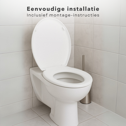 Cheqo® Wc Bril - Softclose - Veilig voor Kinderen - Duroplast - Snelle Montage