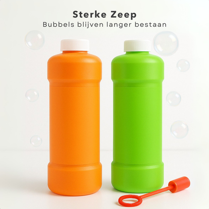 Cheqo® Bellenblaas Navulling 1000 ml - Bellenblaas Vloeistof - Ook voor Bellenblaasmachines - 1 Liter