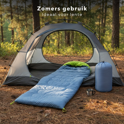 Cheqo® Slaapzak Envelop - Slaapzak Dekenmodel - Zomerslaapzak - Slaapzak Volwassenen - Slaapzak Camping - Slaapzak Kamperen - Slaapzak Festival - Reisslaapzak - Lichtgewicht Slaapzak - Dunne Slaapzak