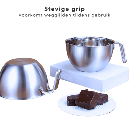 Cheqo® RVS Beslagkom - Mengkom 24 cm - Bakspullen - RVS Keukenkom