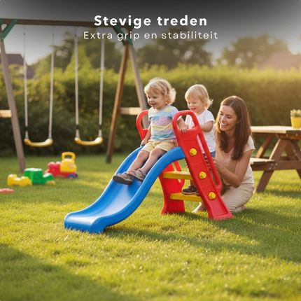 Cheqo® Kinderglijbaan - Glijbaan Kinderen - Glijbaan Peuter - Peuter Glijbaan - Glijbaan Voor Peuters - Glijbaan Voor Kinderen - Glijbaan Binnen - Glijbaan Buiten - Glijbaan Binnen En Buiten - Glijbaan Vanaf 2 Jaar