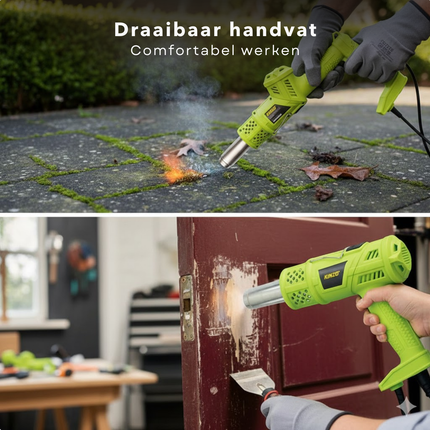 Cheqo® Onkruidbrander - Elektrische Onkruidbrander - Onkruidverdelger - Thermische Onkruidverdelger - Onkruidverwijderaar - Onkruidbrander 2000w - Elektrische Onkruidbrander 2000w - Verf Afbrander - Verfbrander