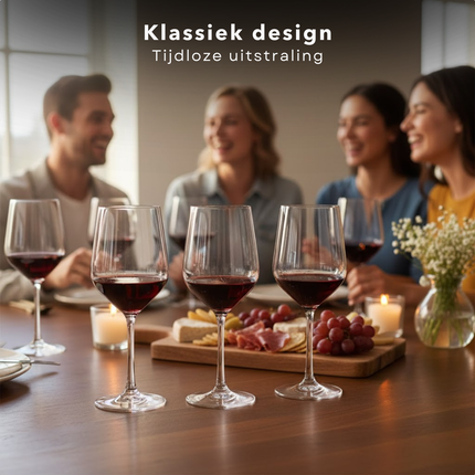 Cheqo® Wijnglazen Set - Wijnglazen - Wijnglazen 4 Stuks - Wijnglazenset 4 - Wijnglazen Set 4 - Wijnglas Set - Wijnglas - Wijnglazen voor Diner - Wijnglazen voor Borrel - Wijnglazen Cadeau