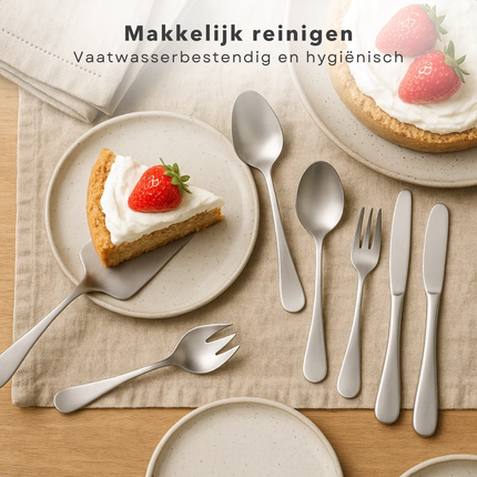 Cheqo® 75-Delige Bestekset - Roestvrij Staal Bestek - Vaatwasmachinebestendig - Hoogwaardig RVS - Glanzend Gepolijst - Compleet Bestekset - Bestek Voor 12 Personen - Stijlvolle Presentatie - Dagelijks Gebruik - Speciale Gelegenheden