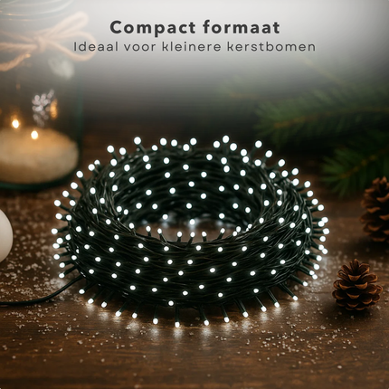 Cheqo® Microcluster Kerstverlichting - Kerstlampjes - Kerstboomverlichting - 560 LED Lampjes - 11 Meter Lichtsnoer - Koelwit Licht - Binnen en Buiten Gebruik - 8 Lichtfuncties - Lichtfuncties met Geheugen - Timer Functie - IP44 Adapter
