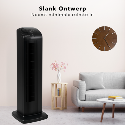 Cheqo® Kolomventilator - Kolom Ventilator - Staande Ventilator - Fan - Airco Alternatief - Torenventilator - Stille Draaibare Ventilator met Timer en Afstandsbediening