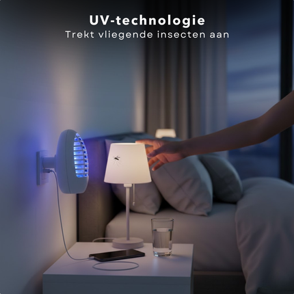 Cheqo® Muggenlamp - Insectenlamp - Vliegenlamp - Insectendoder - Elektrische Insectenlamp - Elektrische Muggenlamp - Elektrische Vliegenlamp - Muggenvanger - Vliegenvanger - Insectenvanger - UV Insectenlamp