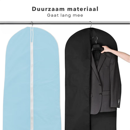 Cheqo® Kledinghoes - Kledinghoezen - Kledingzakken - Opbergzak Kleding - Ademend en Met Rits - Bescherming voor Jassen en Jurken
